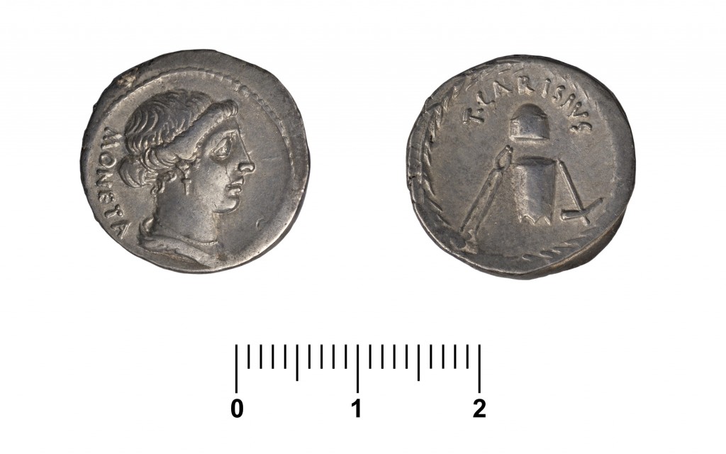 denari de plata de Titus Carisius, del 46 aC. / ©MNAT